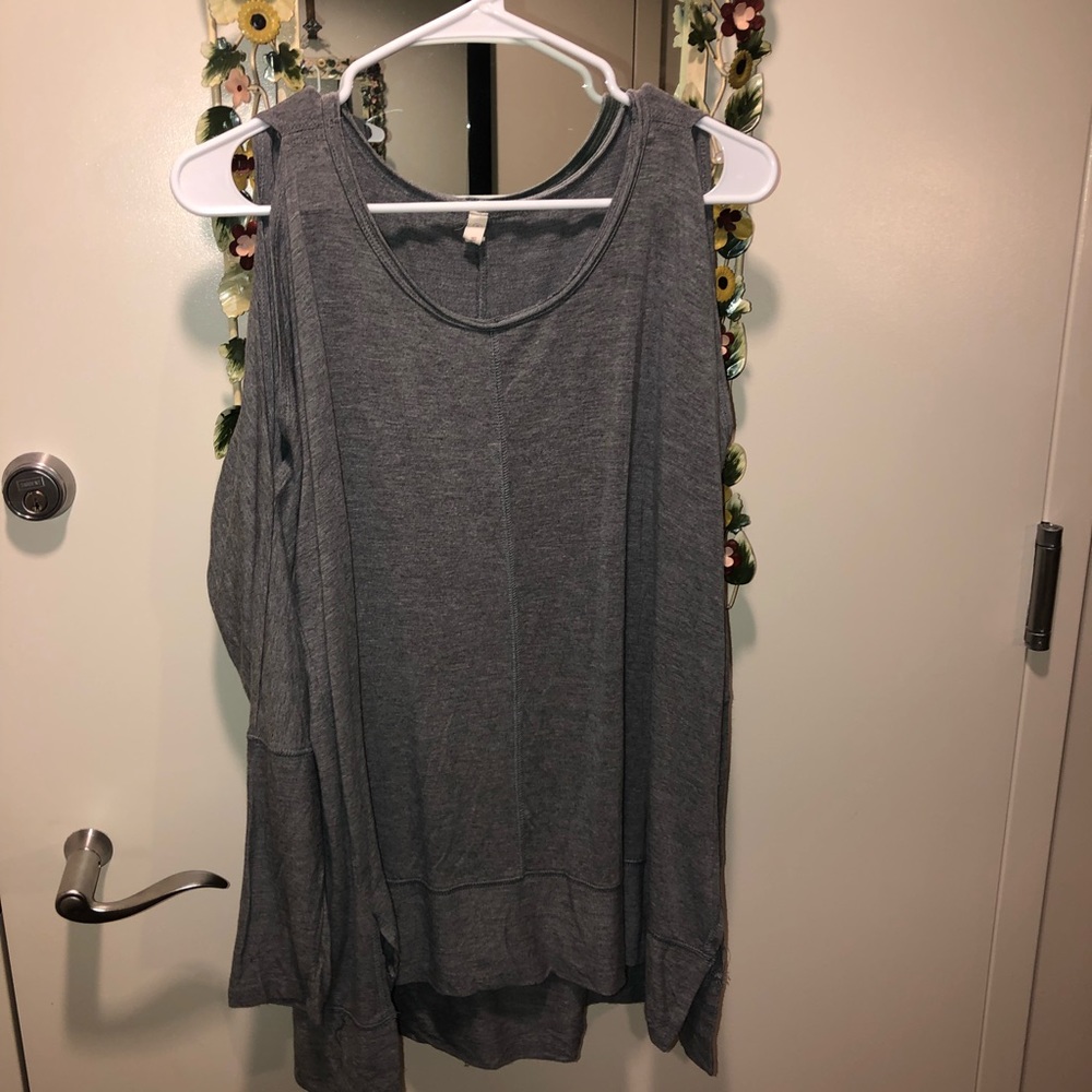 Grey Off the shoulder Top